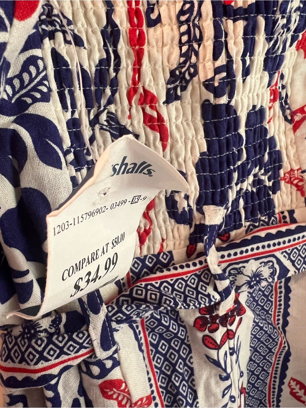Rachel Zoe | Navy, White & Red Floral Romper | 6 - Picture 6 of 6